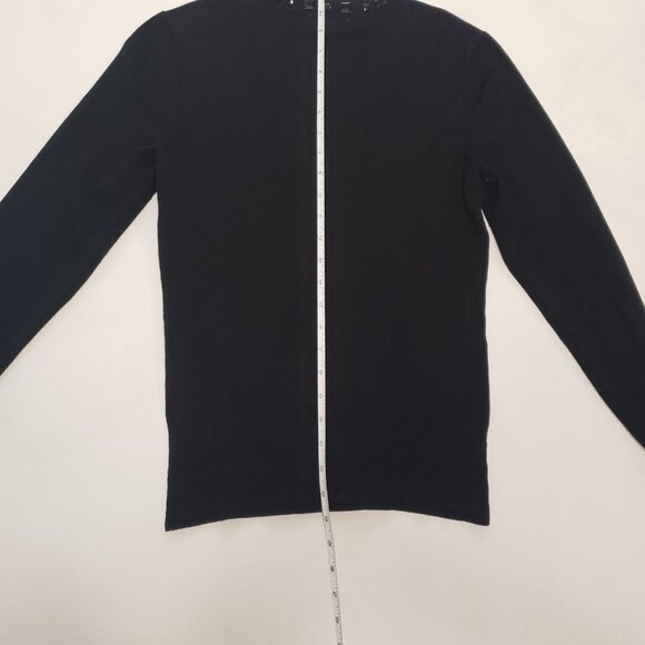 CACHE Women Size Medium Silk Beaded Cardigan Sweater Citycore Holiday Party Y2K - Picture 10 of 16